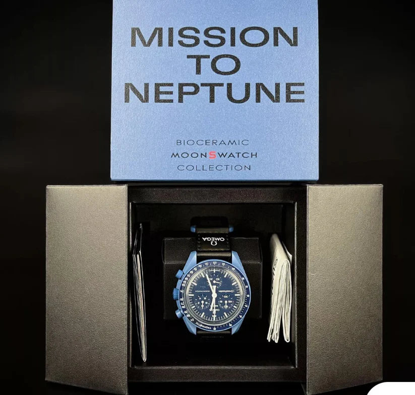 MOONSWATCH MISSION ON NEPTUNE- SWATCH X OMEGA BIOCERAMIC