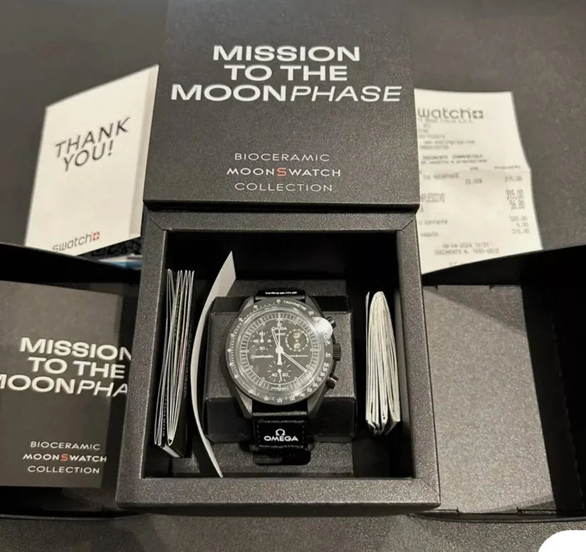 MOONSWATCH MISSION ON BLACK LAVA - SWATCH X OMEGA BIOCERAMIC